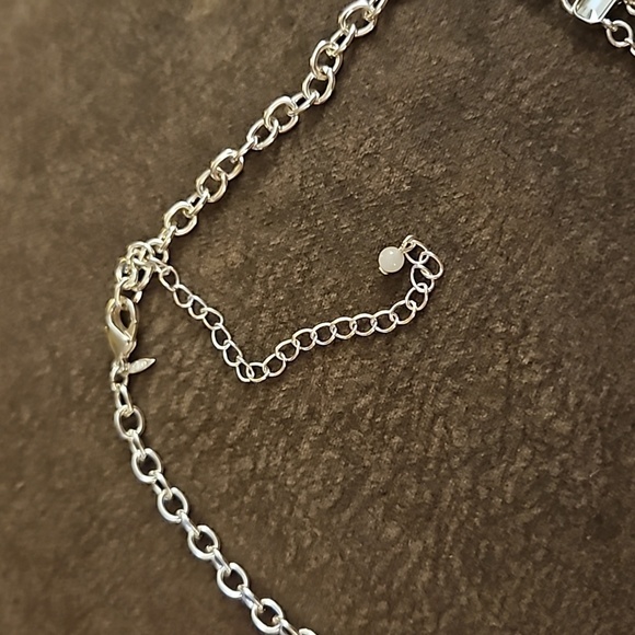 VTG SAQ AVON Layered Rhinestone Pearl Chain Necklace - Picture 6 of 7